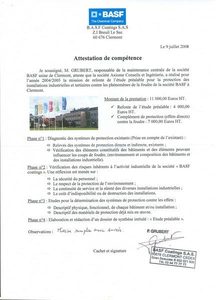 BASF - Étude foudre BASF - Étude foudre