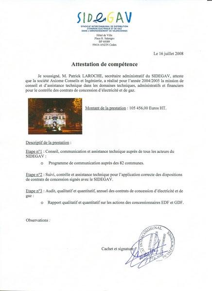 SIDEGAV - Contrôle des contrats de concession électrique SIDEGAV - Contrôle des contrats de concession électrique