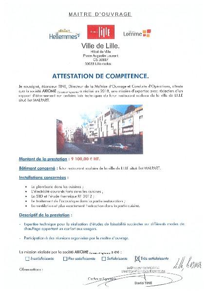VILLE DE LILLE - restaurant scolaire situé Ilot MALPART VILLE DE LILLE - restaurant scolaire situé Ilot MALPART
